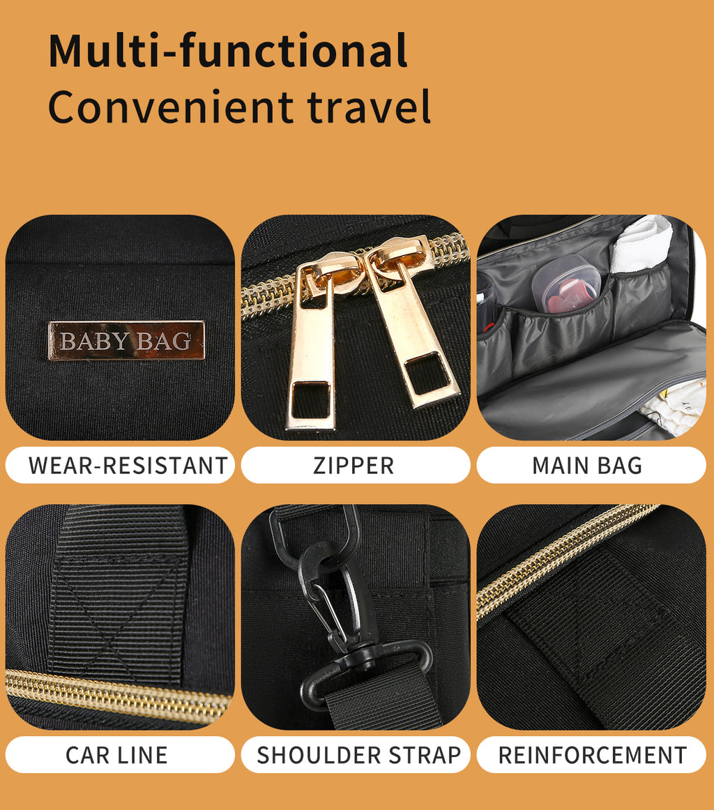 Embroidered thread slung mommy bag（2410）