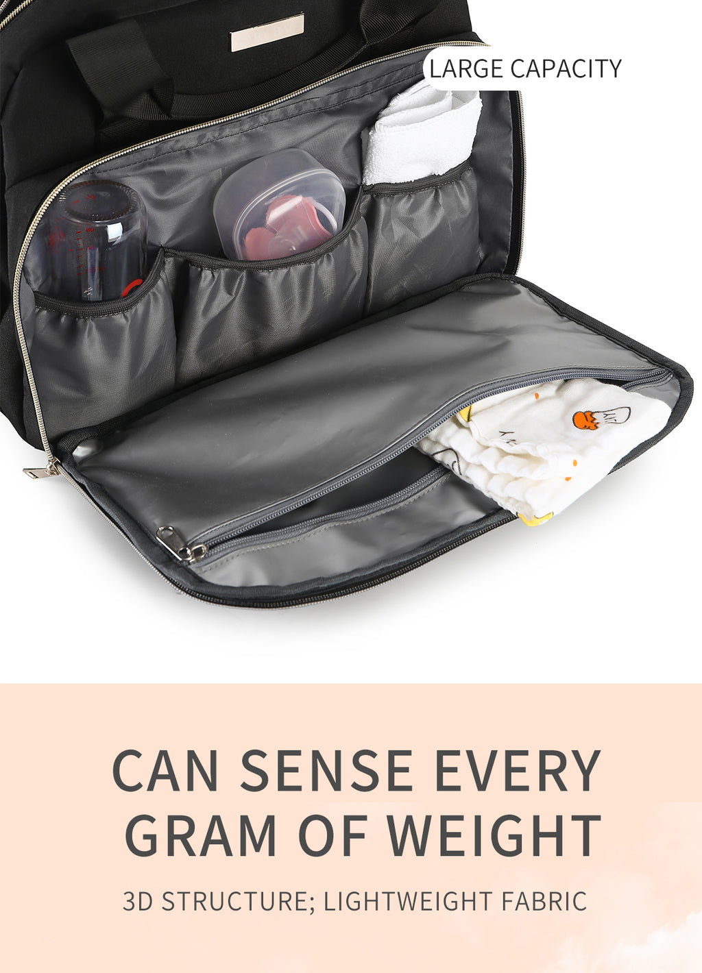 Embroidered thread slung mommy bag（2410）