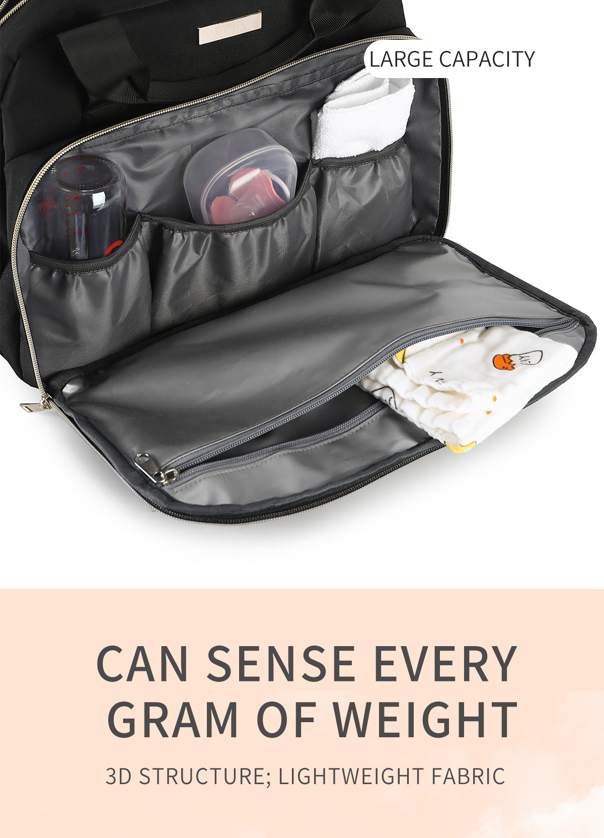 Embroidered thread slung mommy bag（2410）