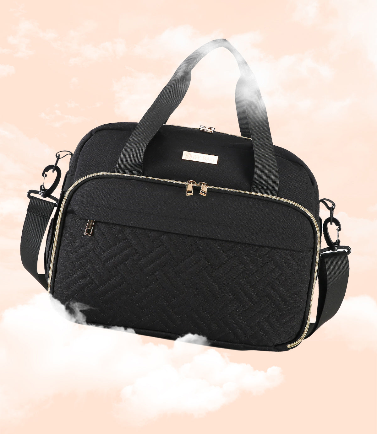 Embroidered thread slung mommy bag（2410）